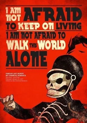 My Chemical Romance Poster/print Mcr The Black Parade Im Not Afraid (gerard Way) • $15