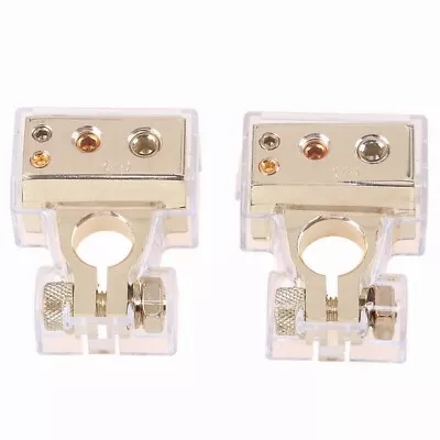 2Pcs 0/4/8 Car Positive Negative Battery Terminal Awg Gauge Clamp Connector • $12.99