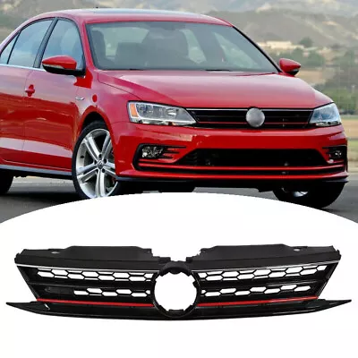 $58.90 • Buy Fits 2015 2016 2017 VW Volkswagen Jetta GLI Front Bumper Grille Red Trim Grill