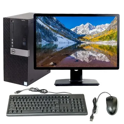 Dell Desktop I5 Computer Tower 16GB RAM 256GB SSD 22in LCD Windows 10 Pro Wi-Fi • $185.50