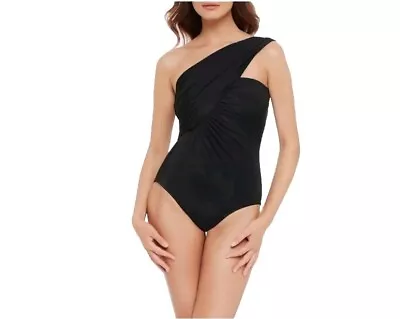 Magic Suit Black Goddess One Piece One Shoulder Swimsuit Womens 10 Miracle Suit • $83.88