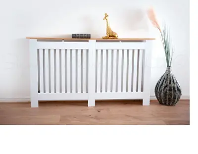 Arlington Radiator Cover Modern Traditional Grill White Grey Cabinet Furniture • £34.90