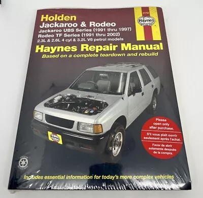 Holden Jackaroo UBS 1991-1997/Rodeo TF 1991-2002 Haynes Workshop Manual • $39.88