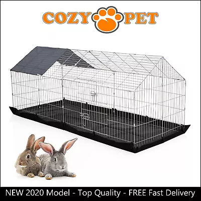 Cozy Pet Rabbit Run With Floor Guinea Pig Playpen Chicken Puppy Cage Hutch RR10 • £39.99