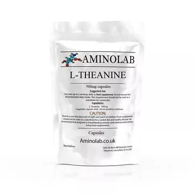 L-Theanine 500mg Capsules AMINOLAB • £5.99