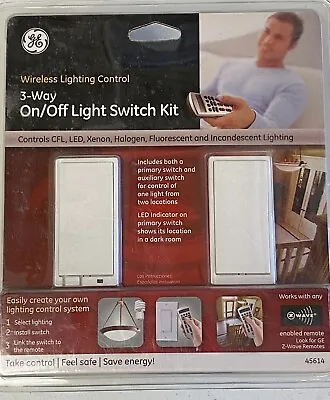 $32.99 • Buy GE 45614 3-way On/Off Light Two (2) Switch Kit Z-Wave, Wireless Lighting Control