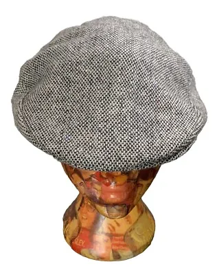 H&M Wool Peaky Blinders Flat Peak Cap Size 52-56cm White/black • £9.99