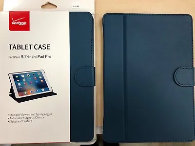 IPad Pro 9.7 Inch Verizon Brand Tablet Folio Case In Blue • $6.95