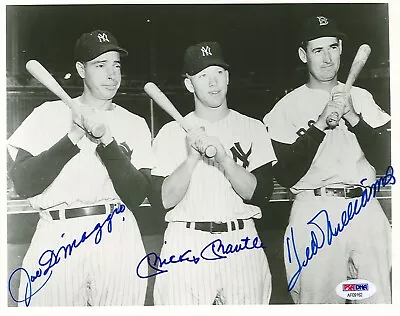 Mickey Mantle Joe Dimaggio Ted Williams Multi Signed 8x10 Psa Dna Af09162 • $1499.95