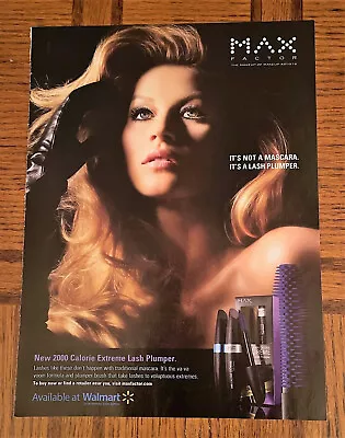 Gisele Bundchen Max Factor 2000 Calorie Extreme Lash Plumper Magazine Ad • $3.25