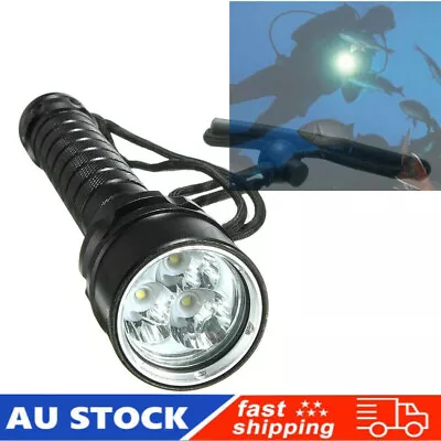 25000Lm T6 Torch Light Lamp Underwater Max 100m LED Scuba Diving Flashlight IPX8 • $30.38