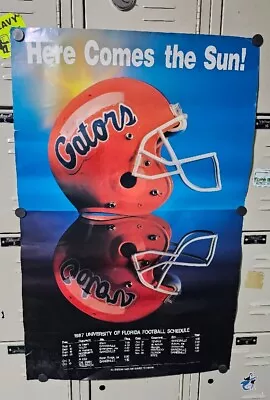 Florida Gators 1987 Football Schedule Poster Here Comes The Sun Emmitt Smith • $44.99