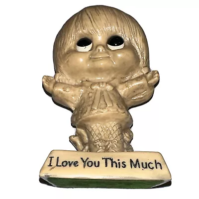  I Love You This Much  1970 Big Eyed Girl Figurine Gift 9072 W & R Berries Co's • $14.26