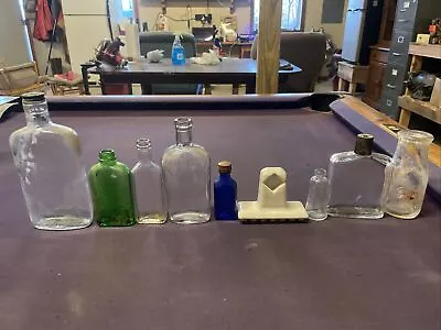 Lot Of 8 Vintage Glass Bottles • $0.99