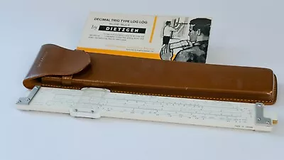 Vintage Eugene Dietzgen Decimal Trig Type Slide Rule Cat No B-1734 With Manual • $11.50