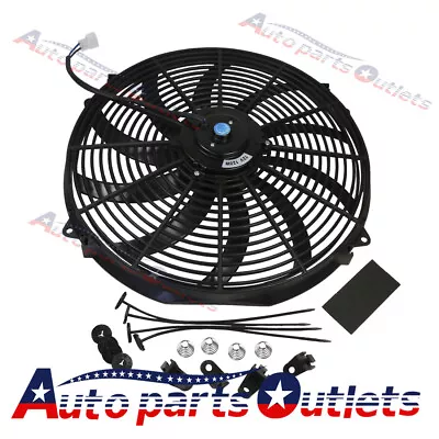 16 Inch Universal Electric Radiator Engine Cooling Slim Fan 12V Mount Kit New • $32.99