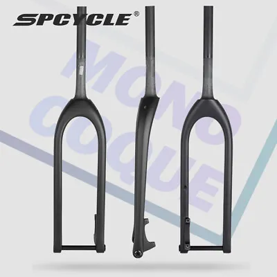 $98 • Buy 27.5er 29er Carbon MTB Fork Boost 15x110mm Tapered Mountain Bike Rigid Forks