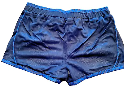 REVERSIBLE- Girls Cheer Gym Dance Shorts Royal/Black - Size Large - New • $10