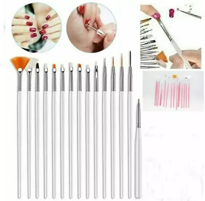 15Pcs Set Nail Art Design Dotting Painting Drawing Polish Brush Pen Tools New • $4.95