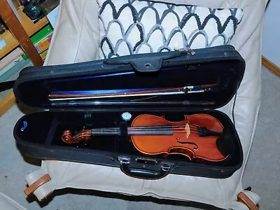 Used 1/2 Size Violin Carlo Lamberti LVII Sonata Hard Case W/ Hygrometer 2016 Bow • $225