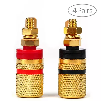 £5.15 • Buy 4Pair Amplifier Speaker Terminal Binding Post Banana Plug Socket Panel Connector