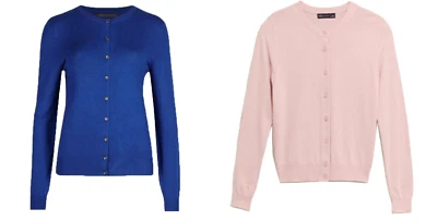 £9.77 • Buy Cardigan Crew Neck Button Up Ex M*S Jumper Knitted 2 Colours All Sizes (EQ)