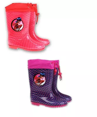 £23.99 • Buy Miraculous Ladybug Wellington Boots Navy Girls Ladybug Rainboots 