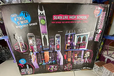 Monster High Deadluxe Haunted High School Playset Doll House Castle Incomplete • $100
