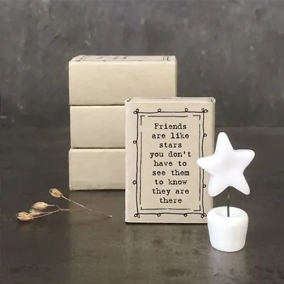 East Of India Porcelain Matchbox Gift 'Friends Are Like Stars ...... • £6.45