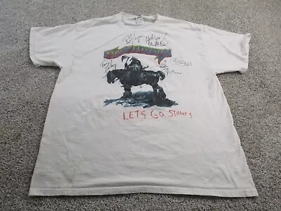 Molly Hatchet T Shirt Adult Extra Large Signed Graphic Lets Go Steelers FLAW • $23.82