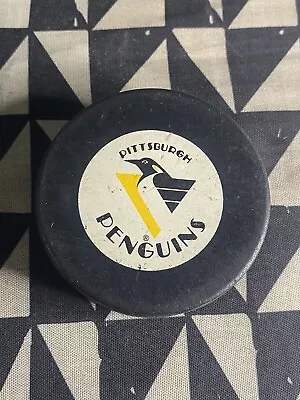 Vintage Pittsburgh Penguins OFFICIAL NHL Hockey Puck By Trench MFG. • $8.50