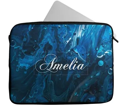 £17.99 • Buy Personalised Any Name Marble Design Laptop Case Sleeve Tablet Bag 6