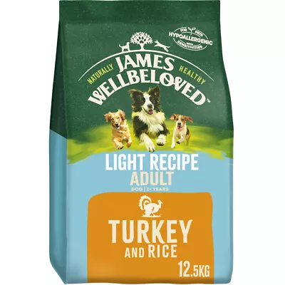James Wellbeloved Turkey & Rice Light Dry Dog Food - 12.5kg • £73.17
