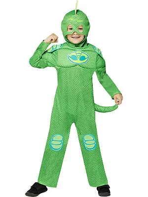 £18.99 • Buy Boys PJ Masks Muscle Chest Gekko Fancy Dress Glow In The Dark Costume Superhero