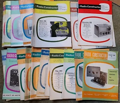 Vintage The Radio Constructor Magazines - 25  In Total From 1960's - Wireless • £24.99
