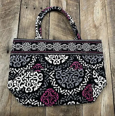 Vera Bradley Holiday Tote In Canterberry Magenta Retired Pattern Purse Bag • $15