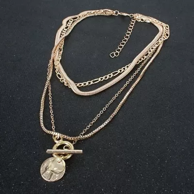 Gold Layered Necklace For Women Necklace For Woman Gift For Mom Gift For Her • $11.95