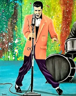 Elvis Presley 24x30 Painting On Canvas  • $125