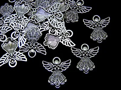 £4.75 • Buy 25mm Tibetan Silver Angel Charms Christmas Fairy Jewellery Pendant Craft ML