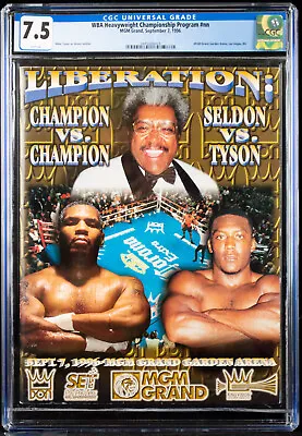 1996 Mike Tyson Bruce Seldon WBA Heavyweight Championship Program CGC 7.5 Tupac • $999.99