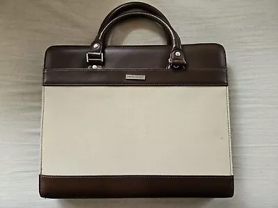 Day Runner Two Tone Brown 7 Ring Zipped Binder W/ Handles 13.25  X 11.5  X 2.25  • $39.99