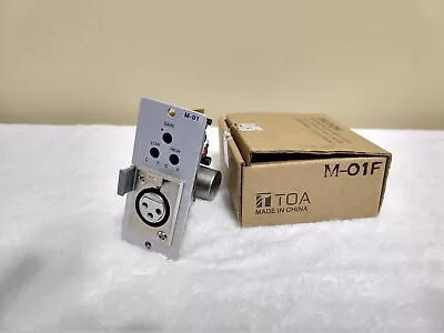 TOA M-01M Microphone Input For 900 Series Amps *NEW* Open Box • $23.99