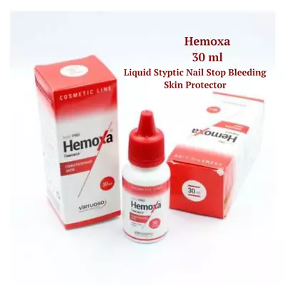 HEMOXA Liquid Styptic Nail Stop Bleeding Skin Protector  Hemostatic Agent 30ml • $13.49