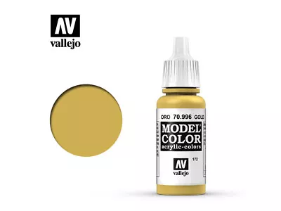 Vallejo Model Color Paint - Gold 17ml - 70.996 • £2.95