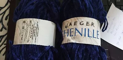 Wool Jaeger Chenille 9 X 50g Navy • £18