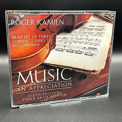 Roger Kamien Music An Appreciation (3CDs) Sixth Edition/Third Brief Edition 1997 • $8.95