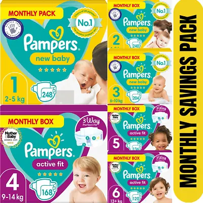 £49.99 • Buy Pampers New Baby Nappies, MONTHLY SAVINGS PACK
