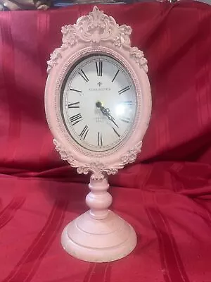 KENSINGTON WOOD MANTLE CLOCK London 1892 Antiqued Pink FINISH • £27.99