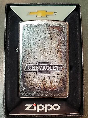 Zippo Lighter - Chevrolet Chevy - GM - Bowtie - SS PARCHED DESIGN - #107 • $21.95