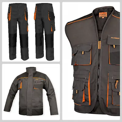 Strong Work Clothes: Jacket Vest Trousers + Knee Pads Overalls • £18.90